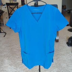 Mandala scrub top royal blue size s